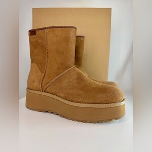 UGG CityFunc Mid Platform Bootie Women Chestnut Boots Size 9M 10M New